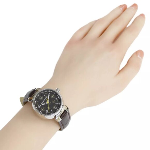 LOUIS VUITTON Tambour MM Watches QA071Z Stainless Steel Monogram used - Picture 2 of 9